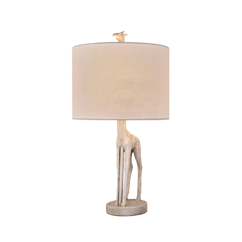 Giraffe Table Lamp with Shade White
